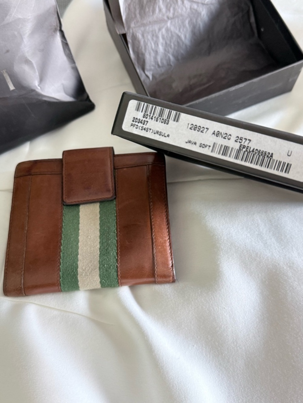 Gucci Tan/Brown Leather Wallet with Embossed Logo - Picture 4 of 5